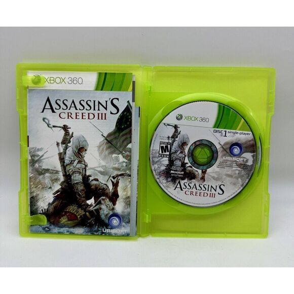 Assassin’s Creed 3 GameStop Edition Xbox 360 2 Disc Set Game Case & Manual‎ - Picture 3 of 4